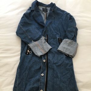 NEVER WORN long denim jacket